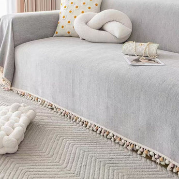 Pet Friendly Luxe Sofa Cover with Herringbone Pattern