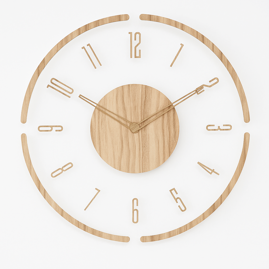 Nordic Wooden Wall Clock