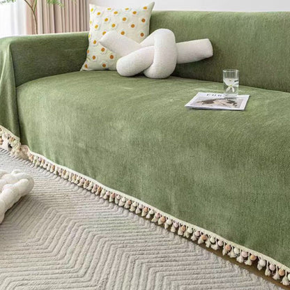 Pet Friendly Luxe Sofa Cover with Herringbone Pattern