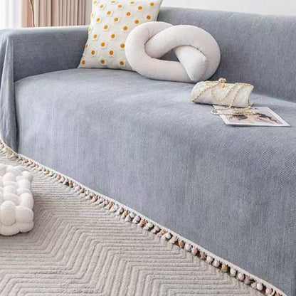Pet Friendly Luxe Sofa Cover with Herringbone Pattern