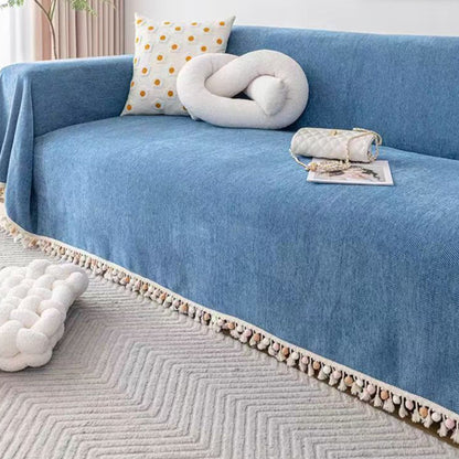 Pet Friendly Luxe Sofa Cover with Herringbone Pattern