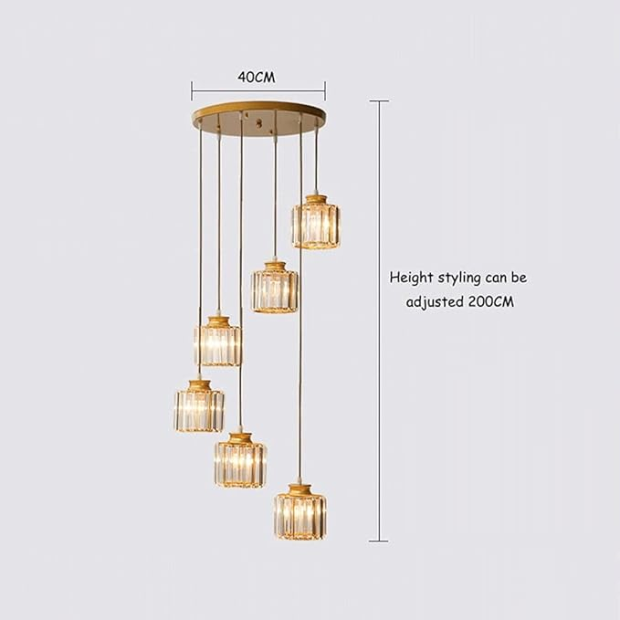 Vintage Crystal Staircase Chandelier