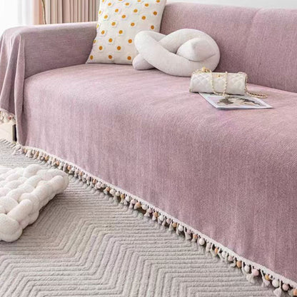 Pet Friendly Luxe Sofa Cover with Herringbone Pattern