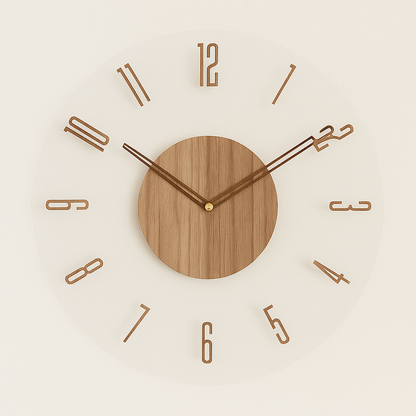 Nordic Wooden Wall Clock