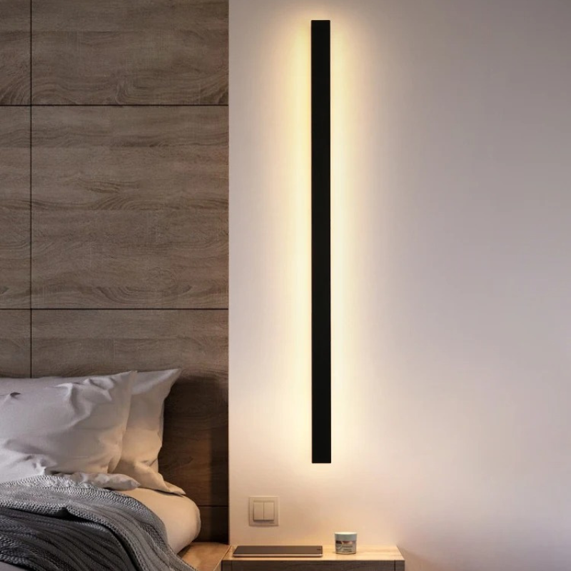 Linear Black Minimalist Dimmable Led Outdoor Wall Light IP65
