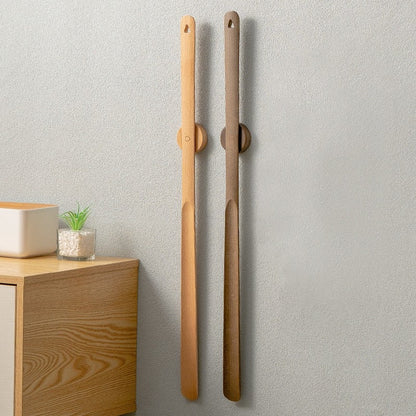 Wooden Long Handle Magnetic Shoehorn for Easy Use