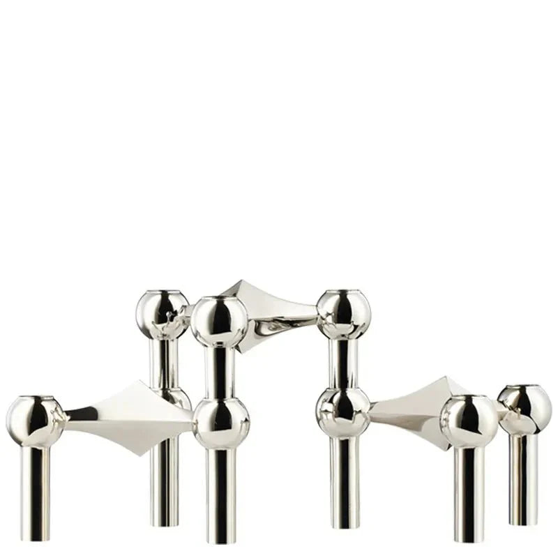 Metal Candle Holder with Molecular Design