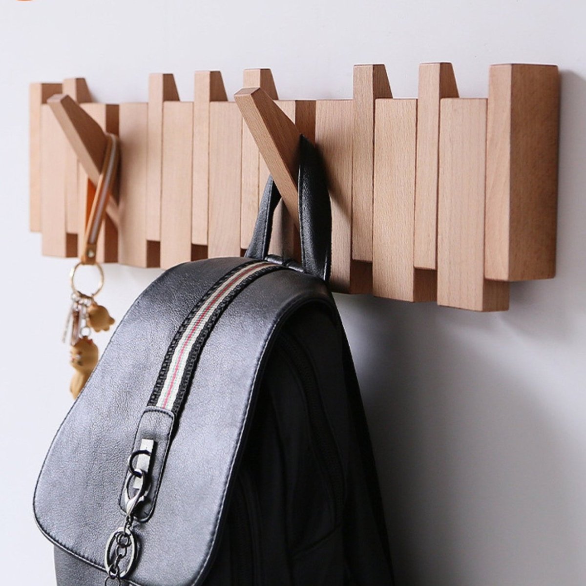 Handcrafted Wooden Piano Coatrack