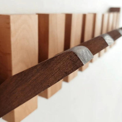 Handcrafted Wooden Piano Coatrack