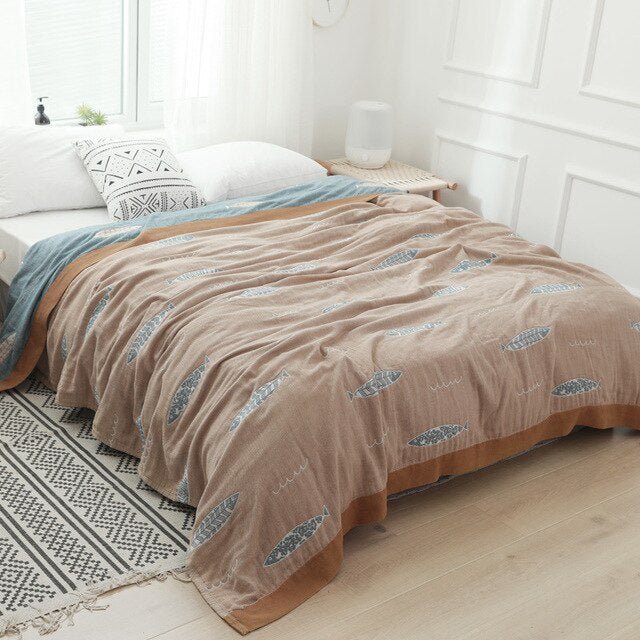 Japanese Soft Throw Blanket for Cozy Home Comfort