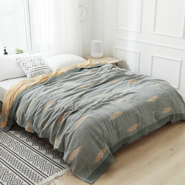 Japanese Soft Throw Blanket for Cozy Home Comfort