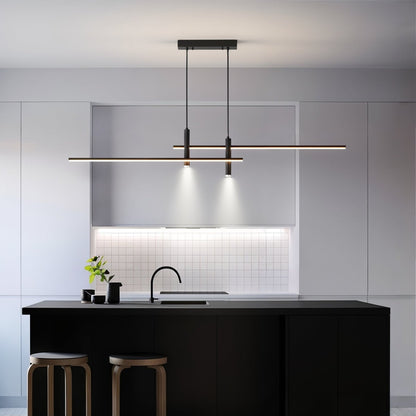 Modern LED Linear Pendant Light with Adjustable Height